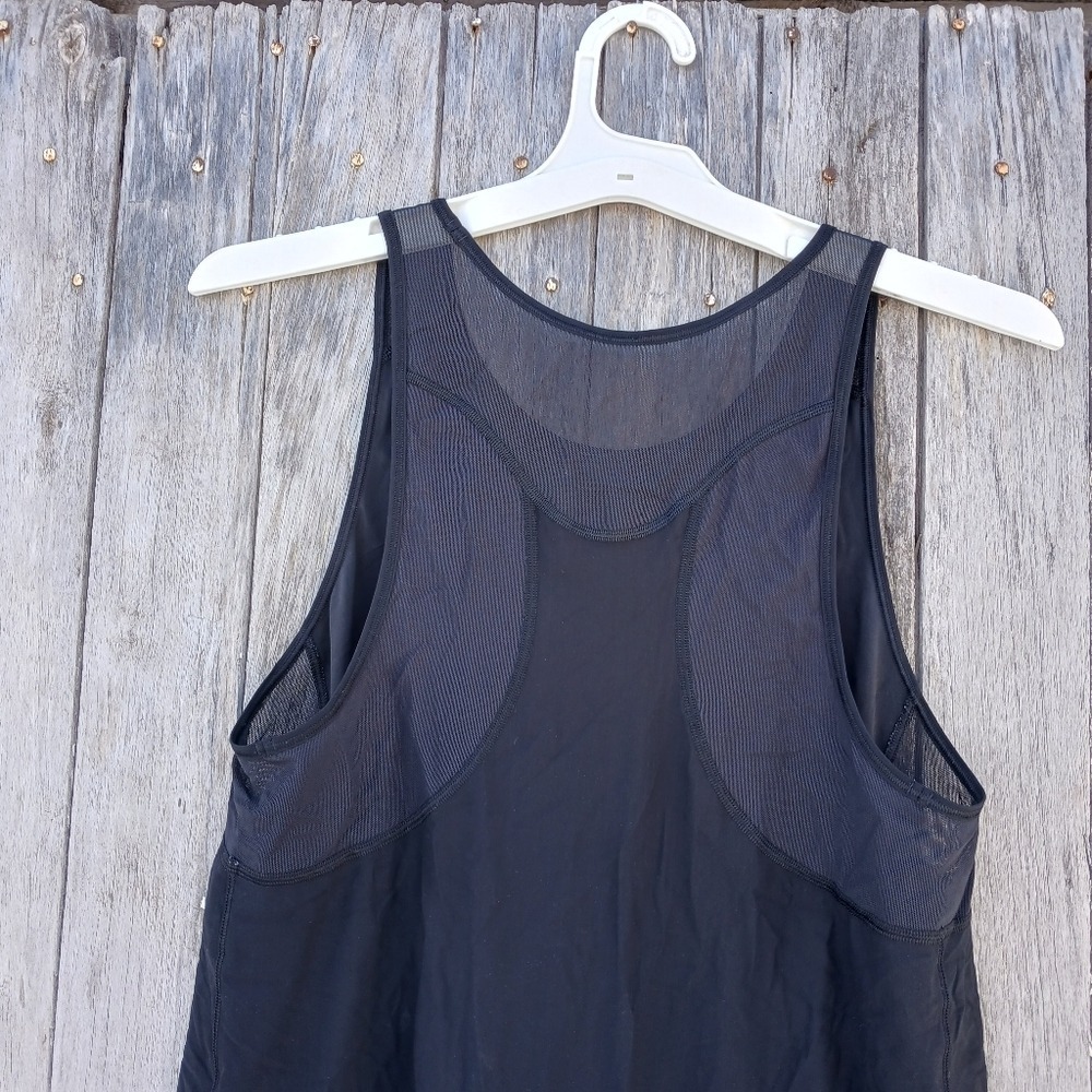 Lululemon Womens Size 4 Black Sculpt ll Mesh Panels Relaxed Active Tank Top - Picture 6 of 7